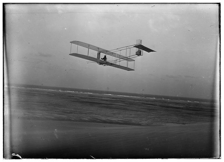The Wright Brothers become the first pilots and birth aviation by flying their Wright Flyer.