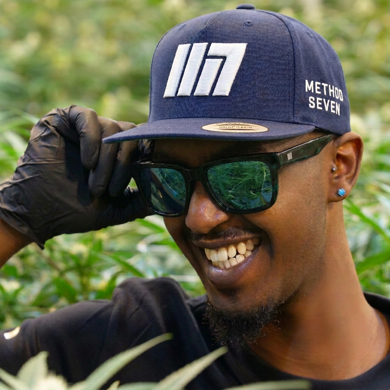 M7 Puffed Logo Navy/ White Snapback Hat